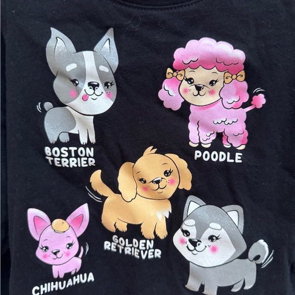 The Children’s Place 3T Black Girls Multiple Dog Long Sleeve Top - Picture 2 of 4